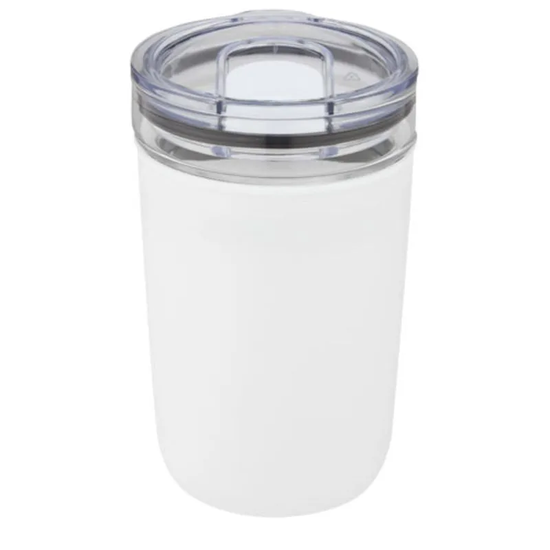 Vaso de vidrio de 420 ml con pared exterior de plástico reciclado 'Bello'